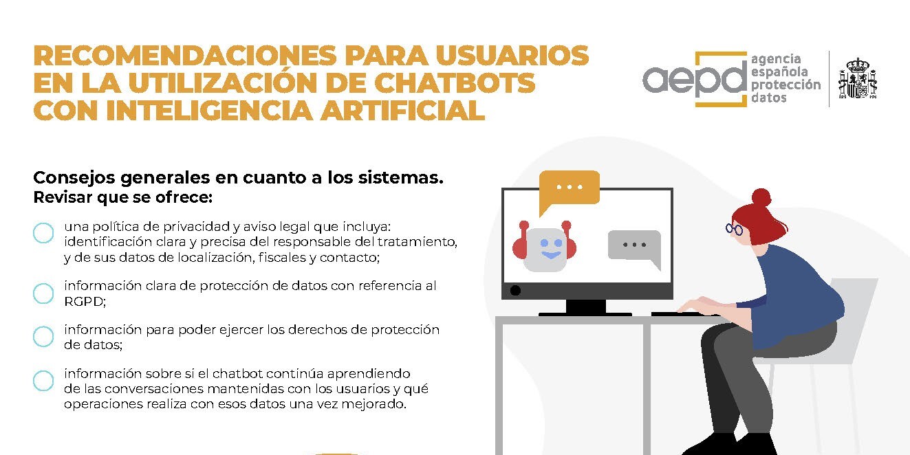 Recomendaciones para usuarios en la utilización de chatbots con Inteligencia Artificial